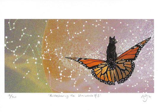 Ridesharing the Universe #3 - Limited Edition A4 Print by Anna Goodhind