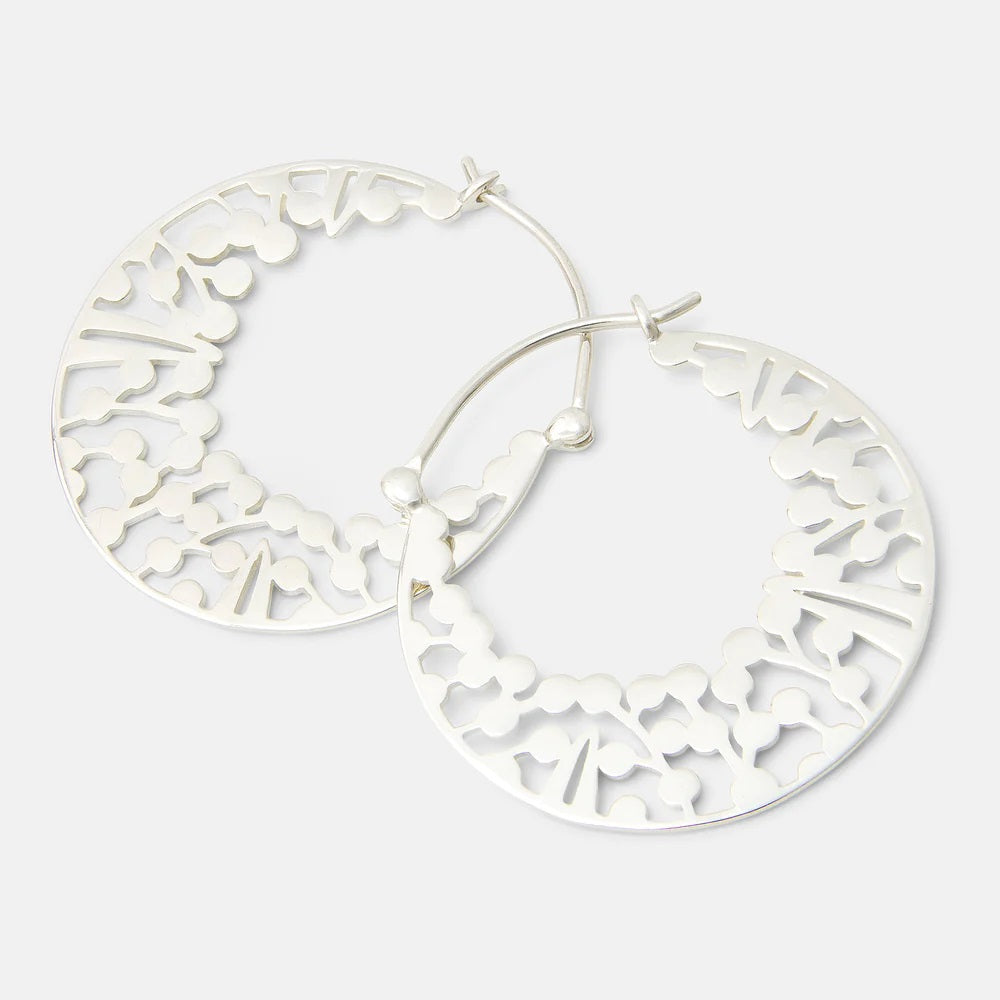 Wattle Wreath Hoop Earrings