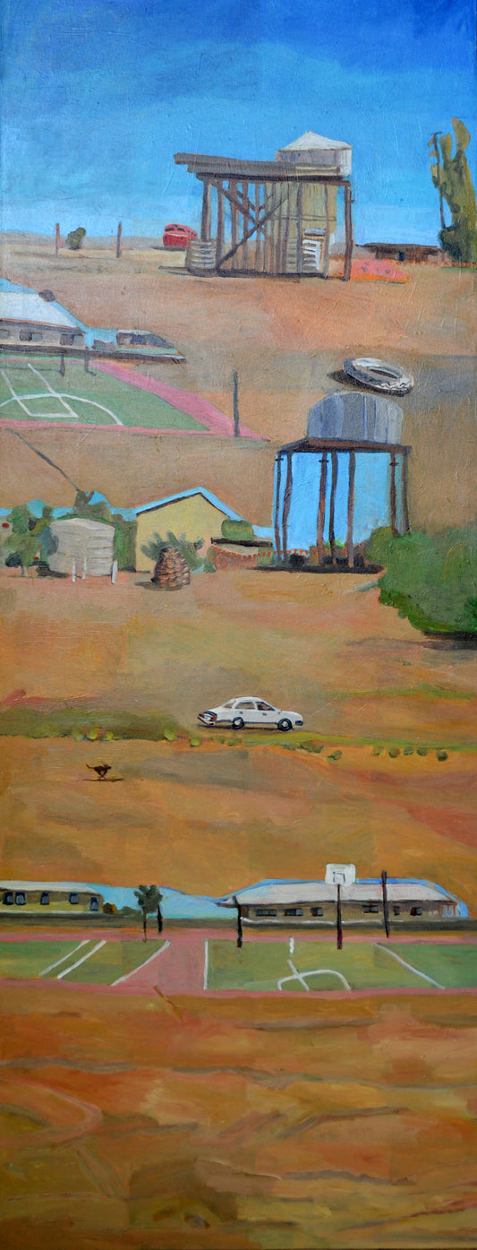 Sue Michael, Brown Dog Chases White Car Every Morning at 11am in Marree, 2018