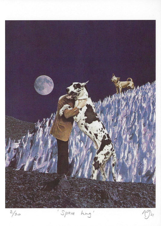 Space hug - Limited Edition A4 Print by Anna Goodhind