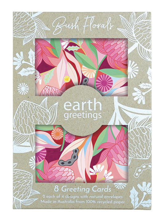 Greeting Cards Pack (8) - Bush Florals