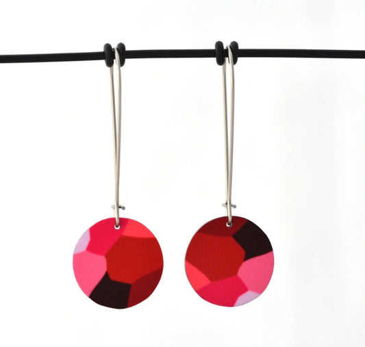 Geraldton Wax Gems - Circle Drop Hook Earrings