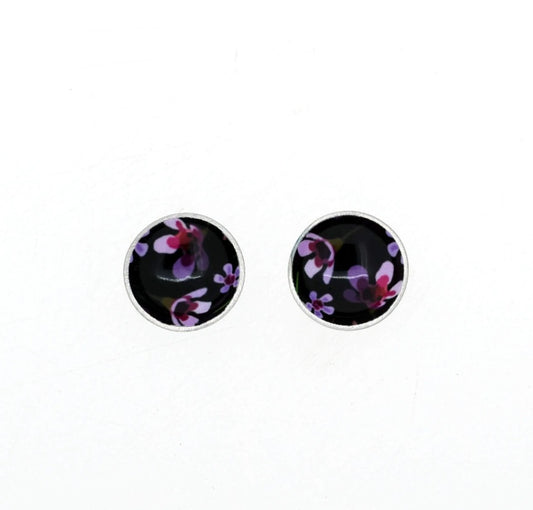 Geraldton Wax Flowers - Circle Stud Earrings