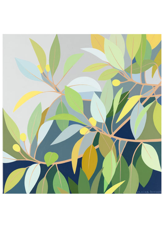 Green Leaves - 42cm x 42cm Limited Edition Print