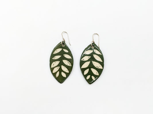 Leaf Earrings (Monstera) - Small