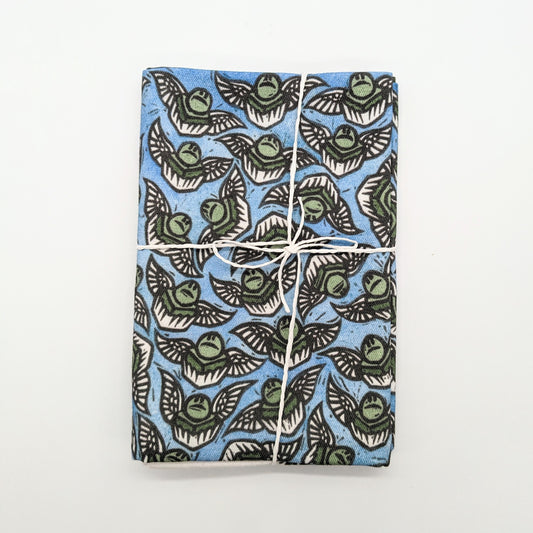 100 Years of Frog Cakes Tea Towel by Sally Heinrich (Green)