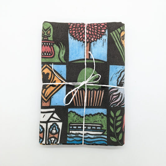 Local Icons Tea Towel by Sally Heinrich