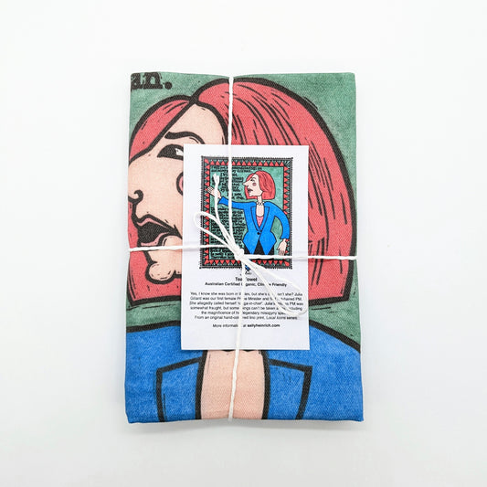 SA Icons Tea Towel by Sally Heinrich (Julia Gillard)