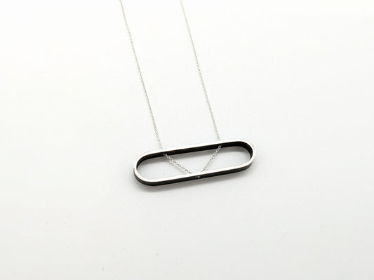 Outline Necklace - Minimalist Oval