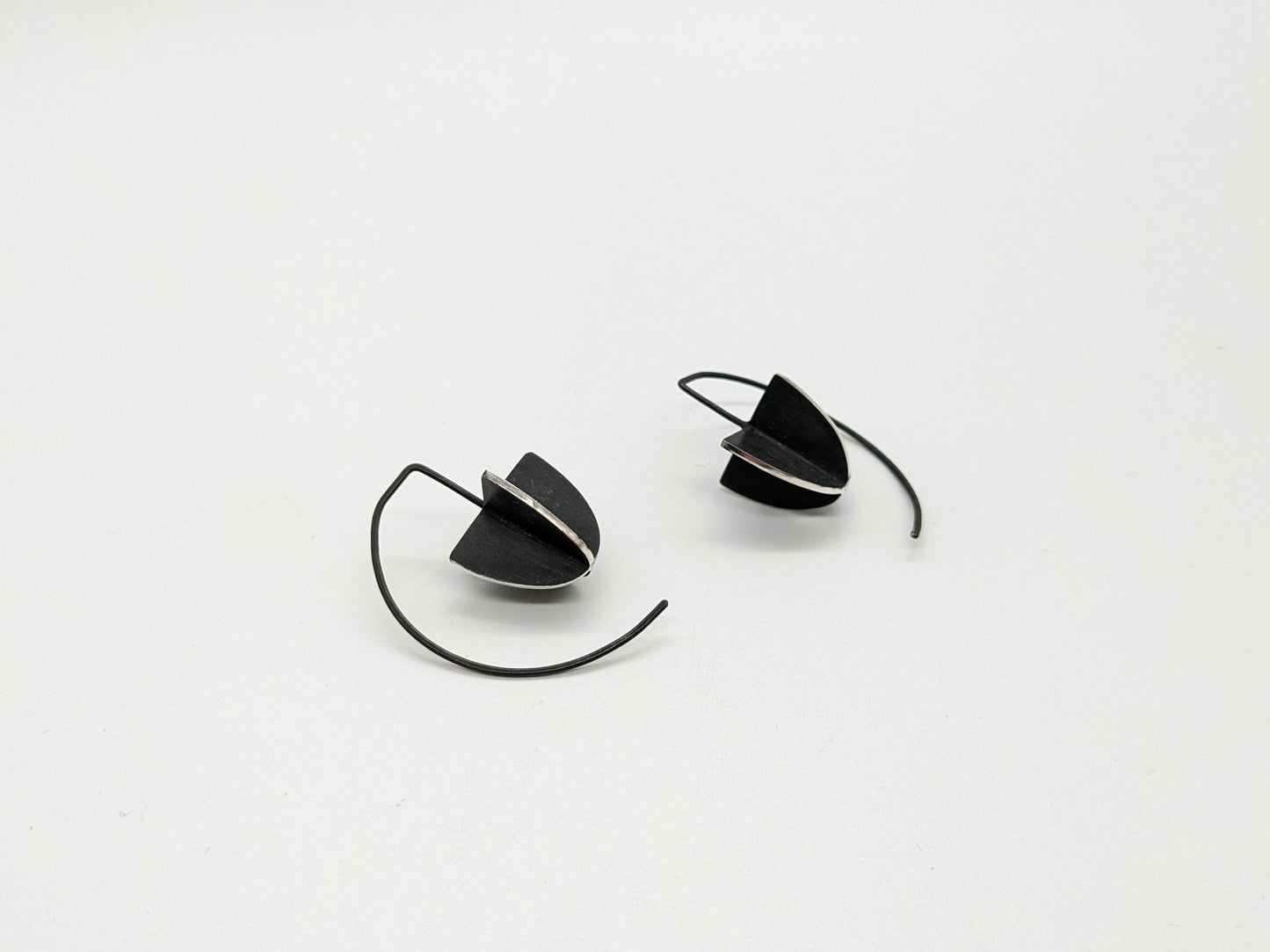 X-Series Short Hook Earrings - Shield