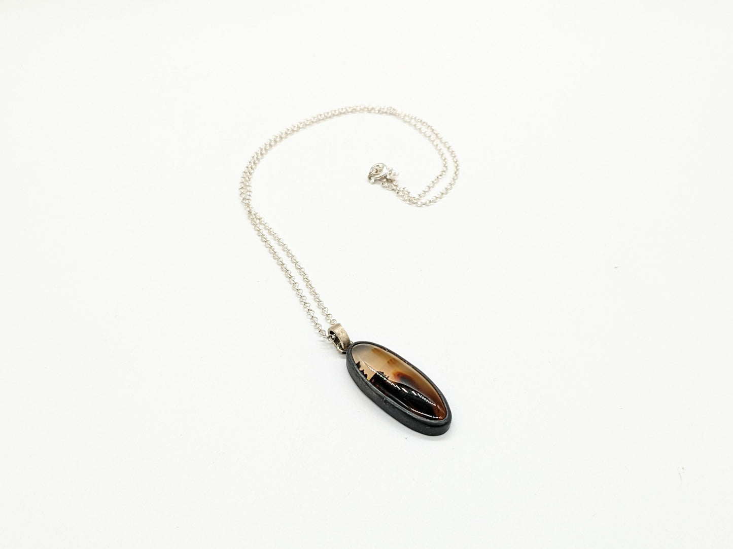 Inclusion Necklace with Montana Agate Gemstone