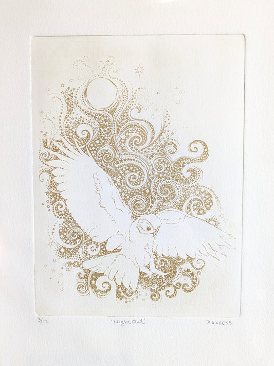 Night Owl - Limited Edition Solarplate Etching