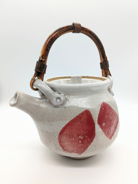 Teapot with Bamboo Handle by Waterport Pottery