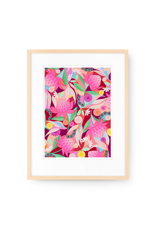 Waratah Whirl - Limited Edition Print