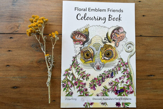 Floral Emblem Friends Colouring Book