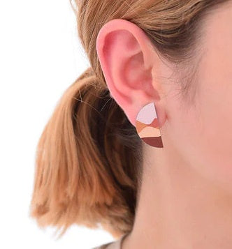 Lily of the Valley - Semi Circle Stud Earrings