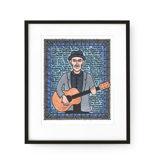 Paul - Framed Limited Edition Lino Print (hand-coloured)