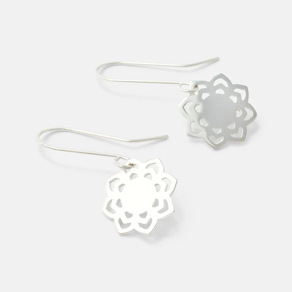 Lotus Flower Drop Earrings