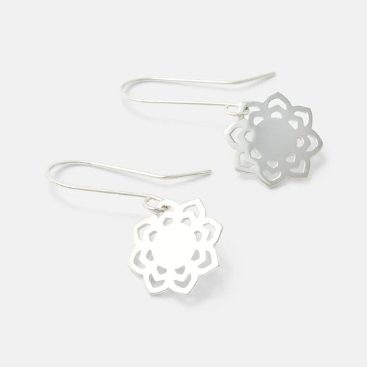 Lotus Flower Drop Earrings