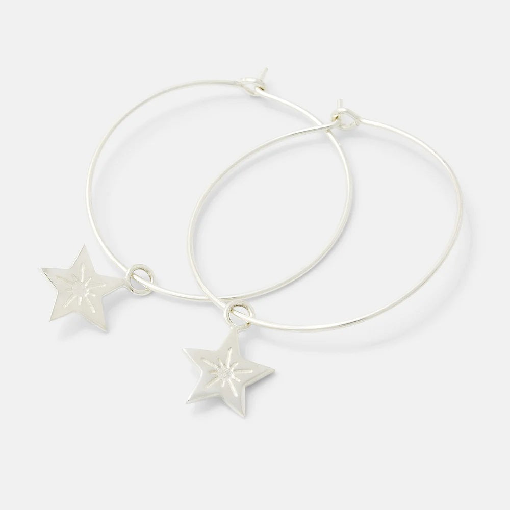 Little Star Hoop Earrings