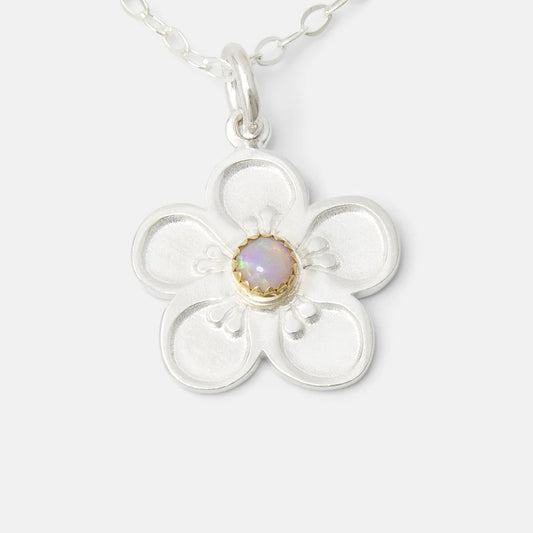 Tea Tree Flower & Opal Pendant