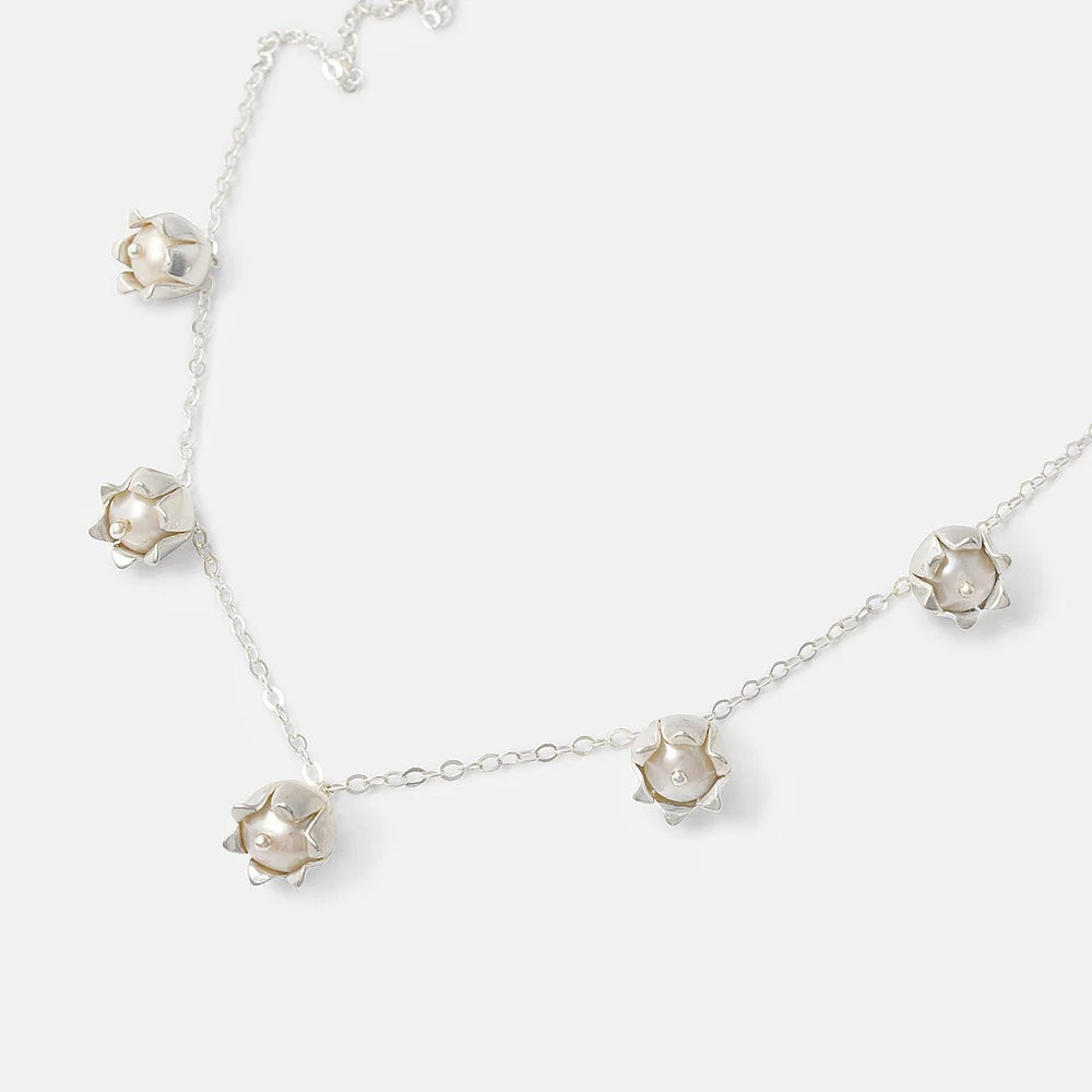 Lily of the Valley Necklace with Pearls